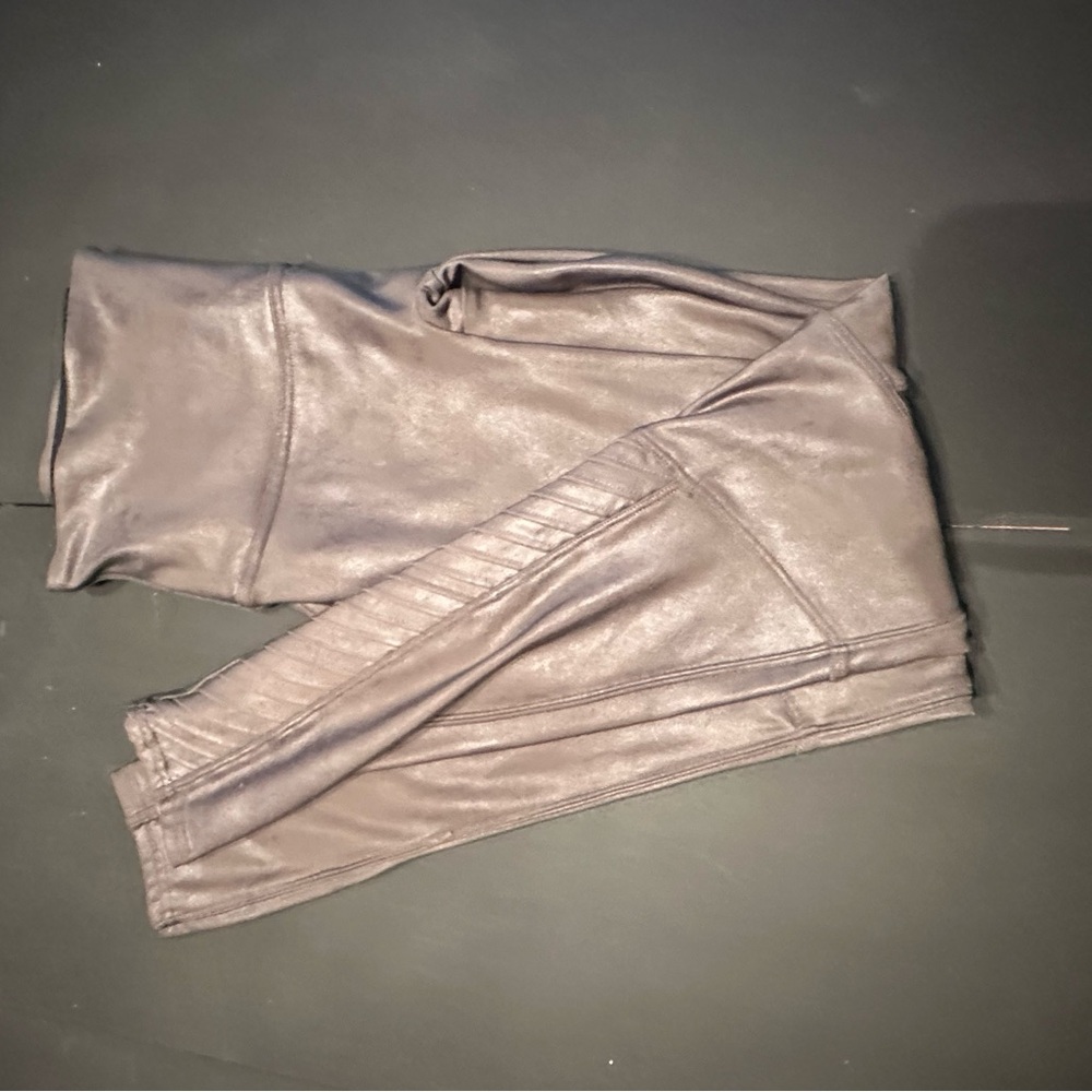 SPANX Shimmering Silver Leggings